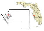 Manatee County Florida Incorporated and Unincorporated areas Palmetto Highlighted